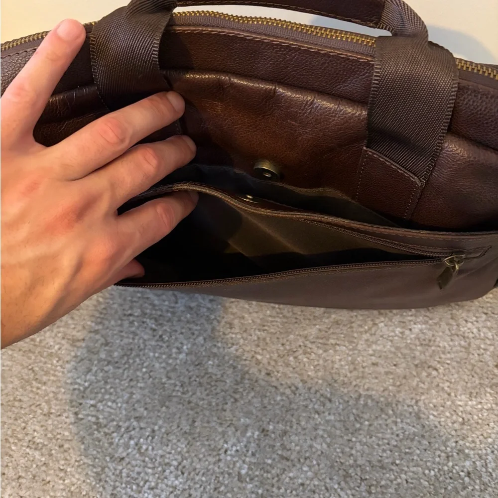 Banana Republic Dark Brown Leather Briefcase